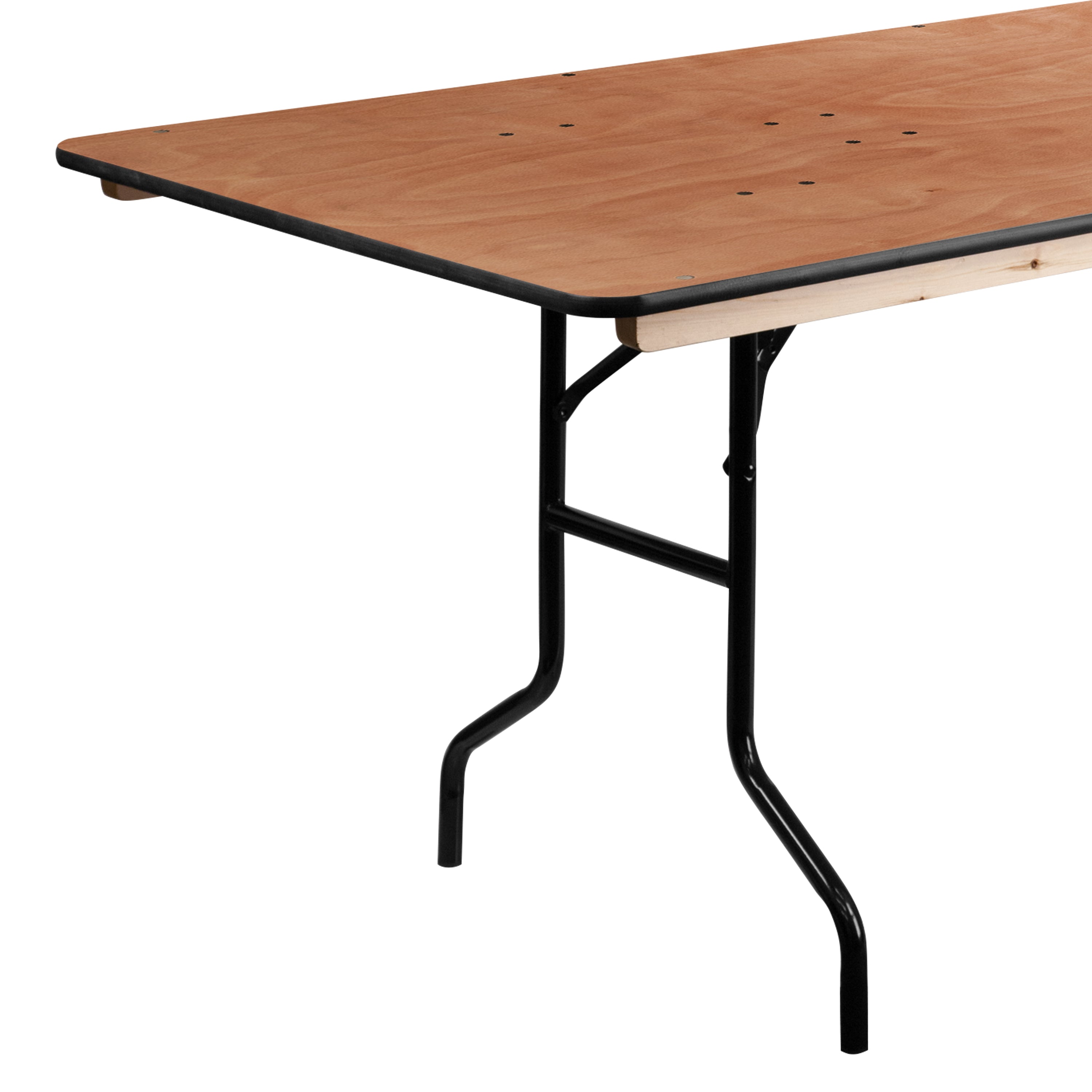 8-Foot Rectangular Wood Folding Banquet Table G68224