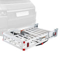 Hitch Mount Aluminum Cargo Carrier with Folding Ramp and Stabilizer L2746