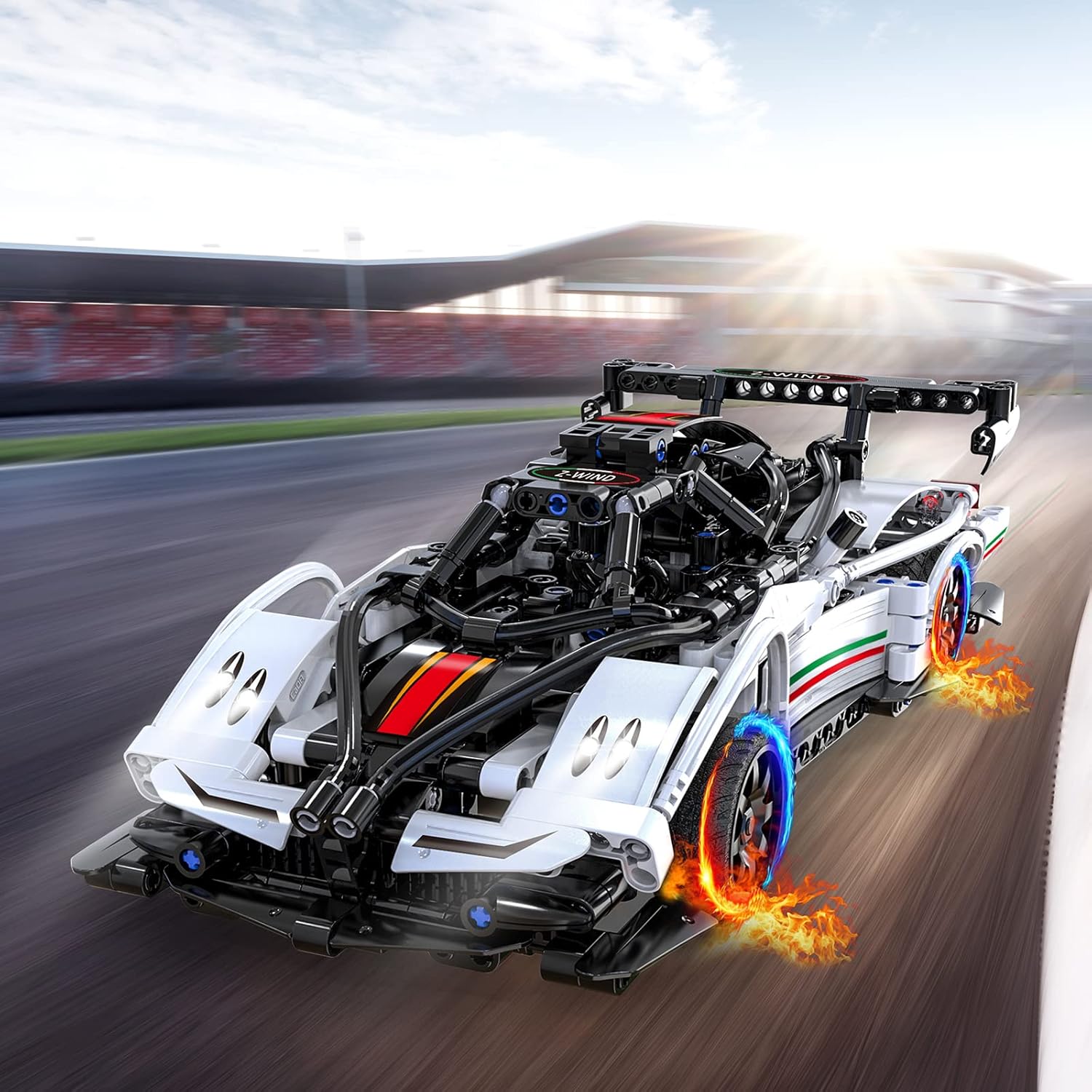 Rechargeable RC & APP Controlled Model Car Building Kit U9067