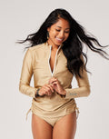 Gold Shimmer Rashguard B607