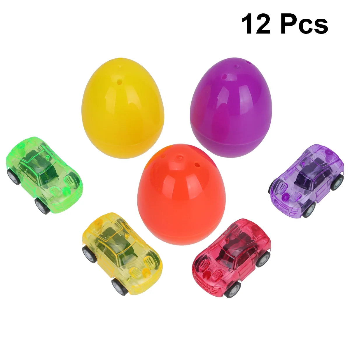 12 Set Easter Surprise Egg and Car Toy D55584