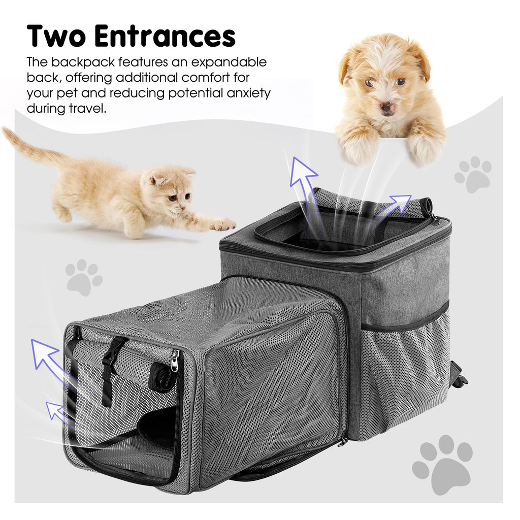Expandable Carrier Backpack for Small Dogs and Cats D42090