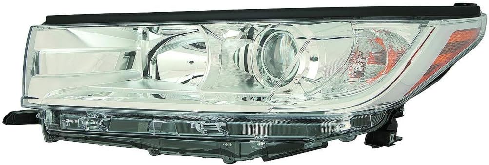 Passenger Side Headlight Assembly with Smoked Chrome Accent E824