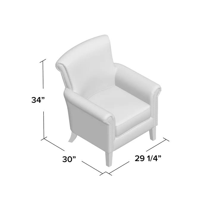 Navy/White Armchair L235