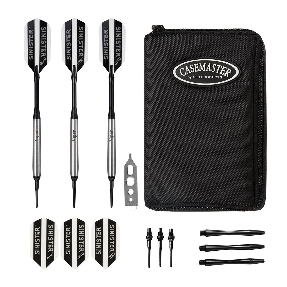 Tungsten Soft Tip Darts and Dart Case L312690