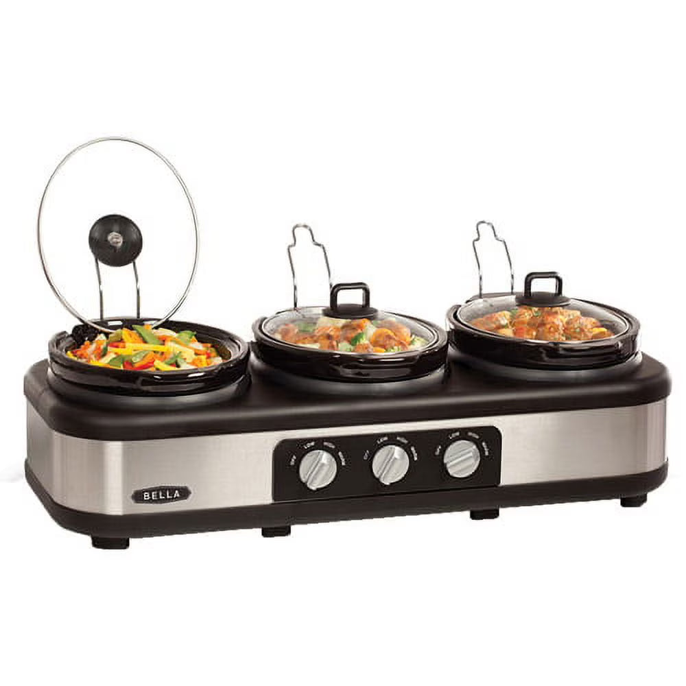 Stainless Steel Triple Slow Cooker and Buffet Server 3 x1.5 QT X478145