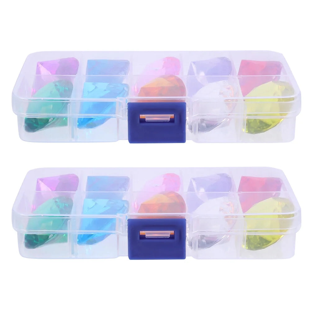 2 Boxes Big Colorful Diamond Toy I654