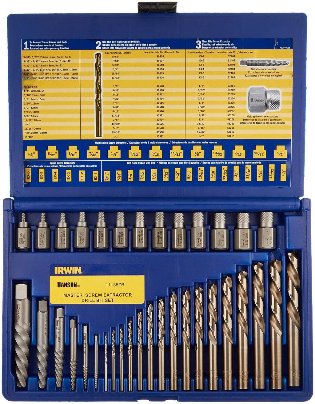 35-Piece Screw Extractor Drill Bit Set Y275