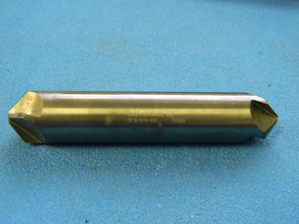 3/4x22 Diameter x 100° Double End 4 Flute Bright Carbide Countersink B1624