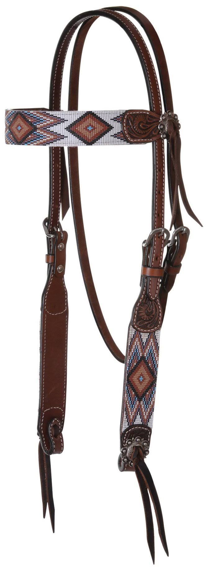 Aztec Beaded Browband Headstall D515393