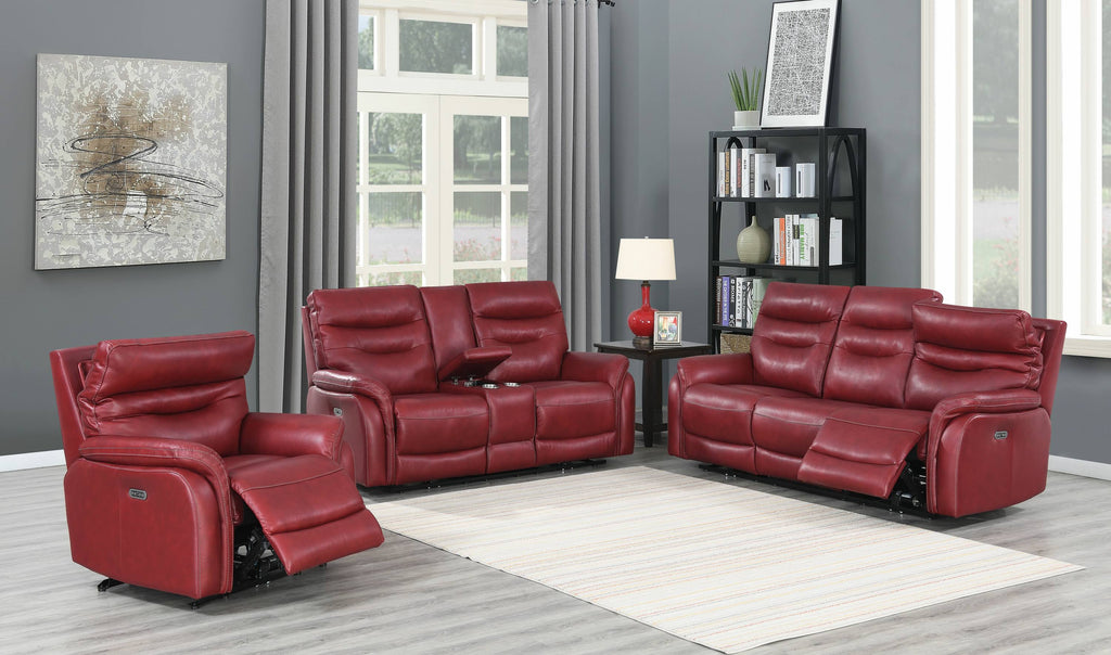 Dark Red Power Recliner Chair Y442956