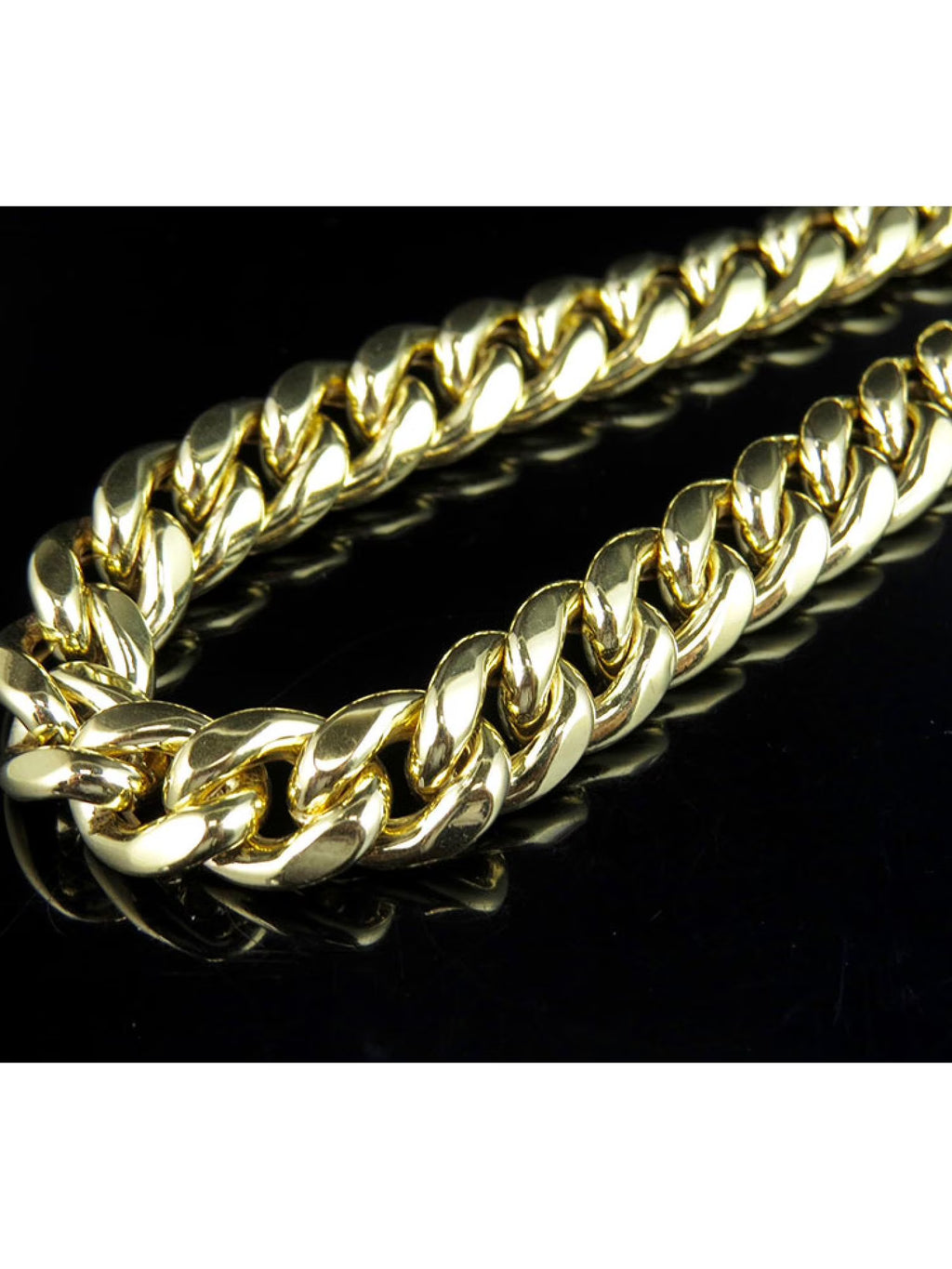 10K Yellow Gold Miami Cuban Link Chain with Box Clasp D64622