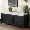Black Cabinet Storage Bench V7911