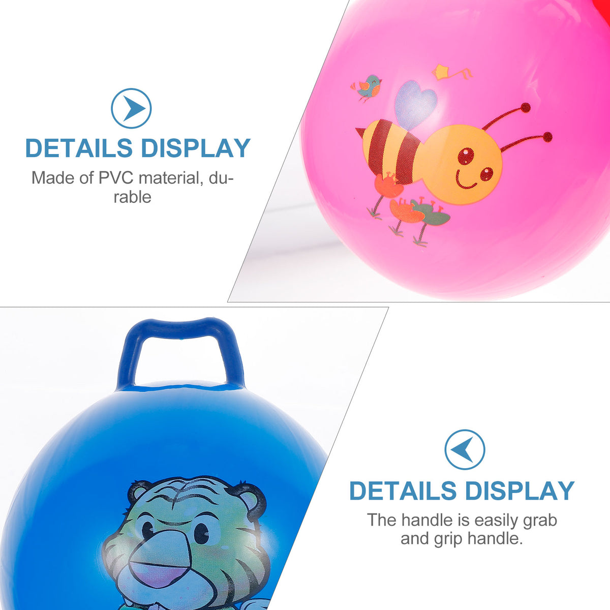 3Pcs Inflatable Hopper Balls with Handle U8524