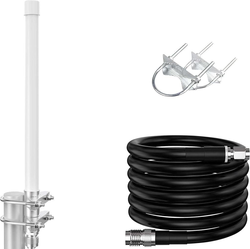 20 Inch Tall Indoor Outdoor LoRa Antenna with Low Loss Cable E34381