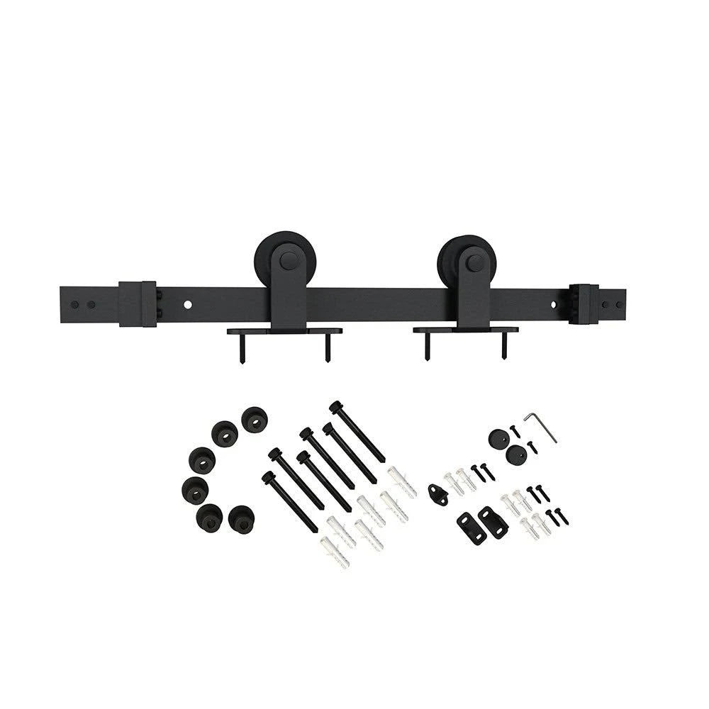 Aged Bronze Sliding Barn Door Track and Fitting Set T3835