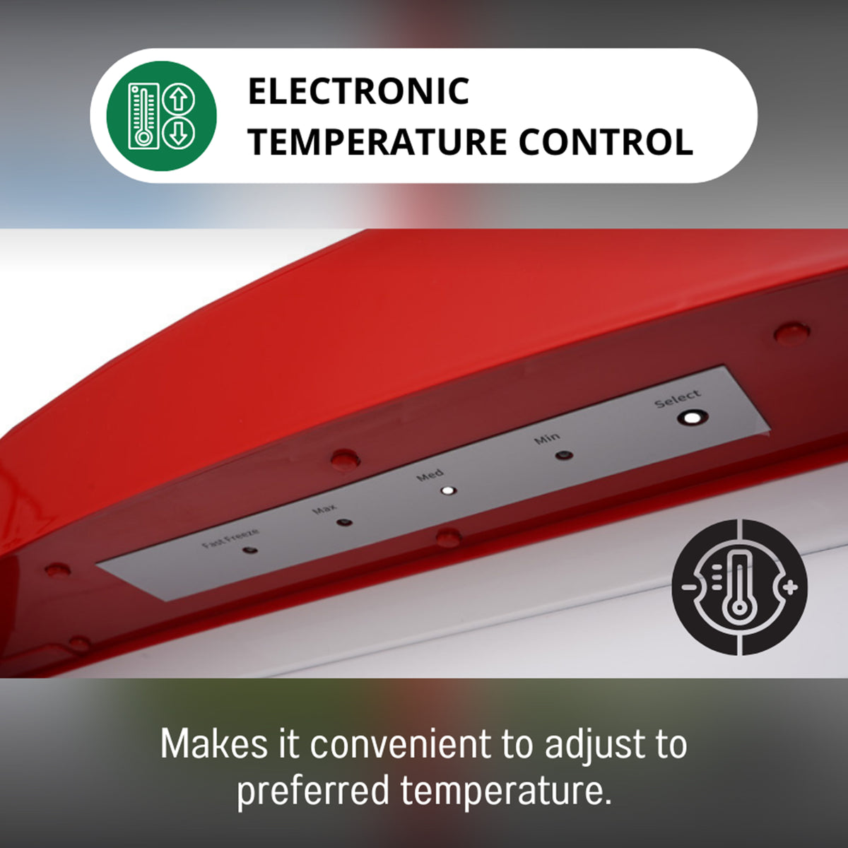 Red Classic Retro Upright Freezer Frost Free O35200
