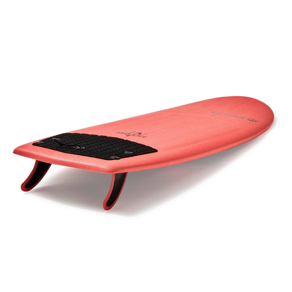 Orange 5&4 Foam Surfboard with 2 Fins U771