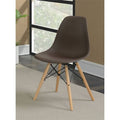Brown Plastic Dining Side Chair (Set of 2) W432688