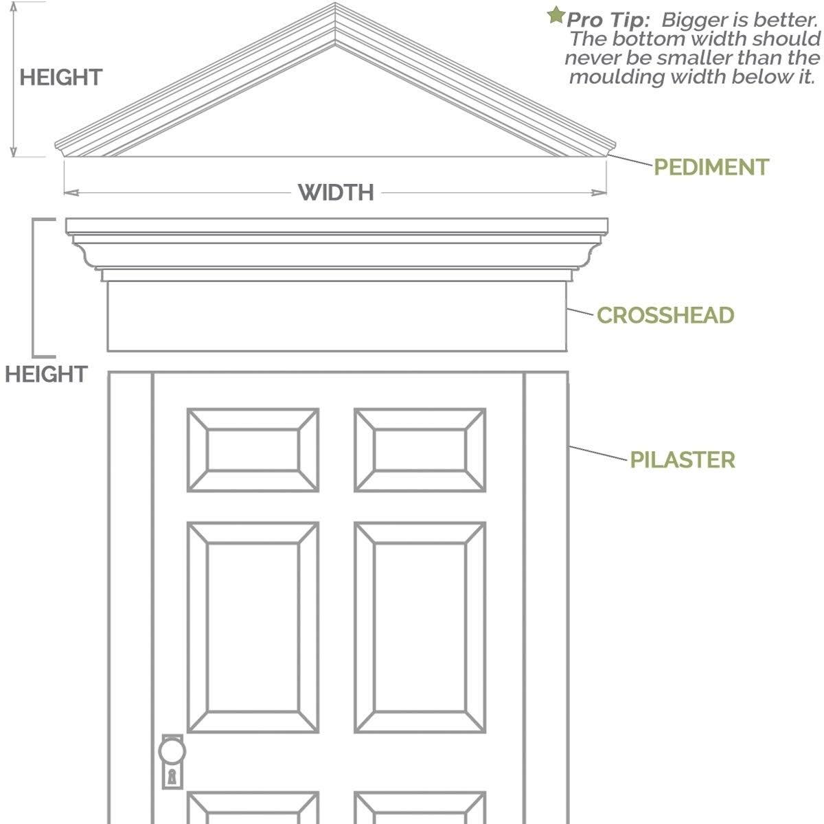 Flat Panel PVC Pilaster with Capital and Base (Pair) D10239