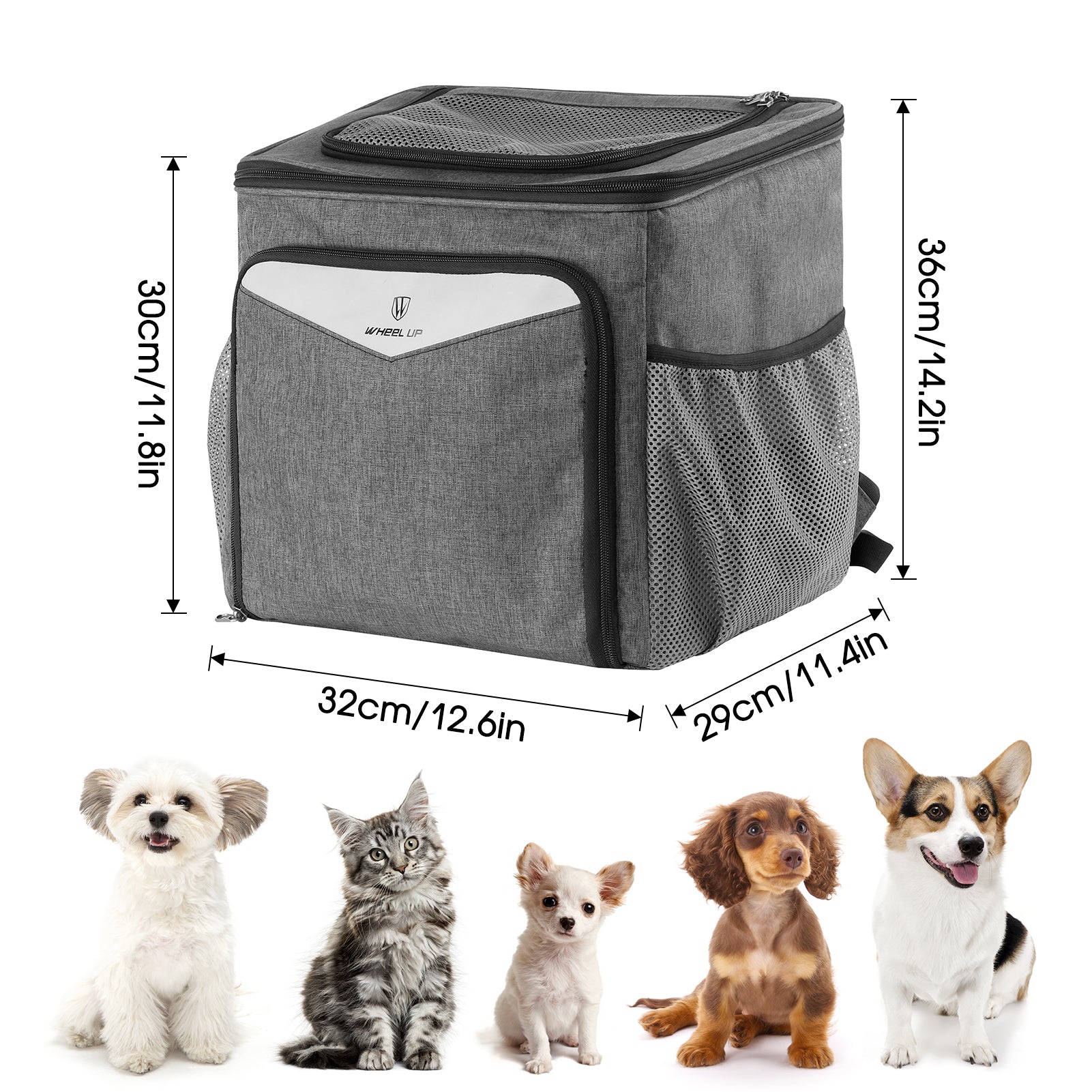 Expandable Carrier Backpack for Small Dogs and Cats D42090