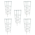 Green Square Folding Tomato Cage Plant Support Tower 12 inch by 46 inch, Pack of 5 Sets V194418