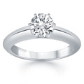 14k White Gold Solitaire Cathedral Engagement Ring B539