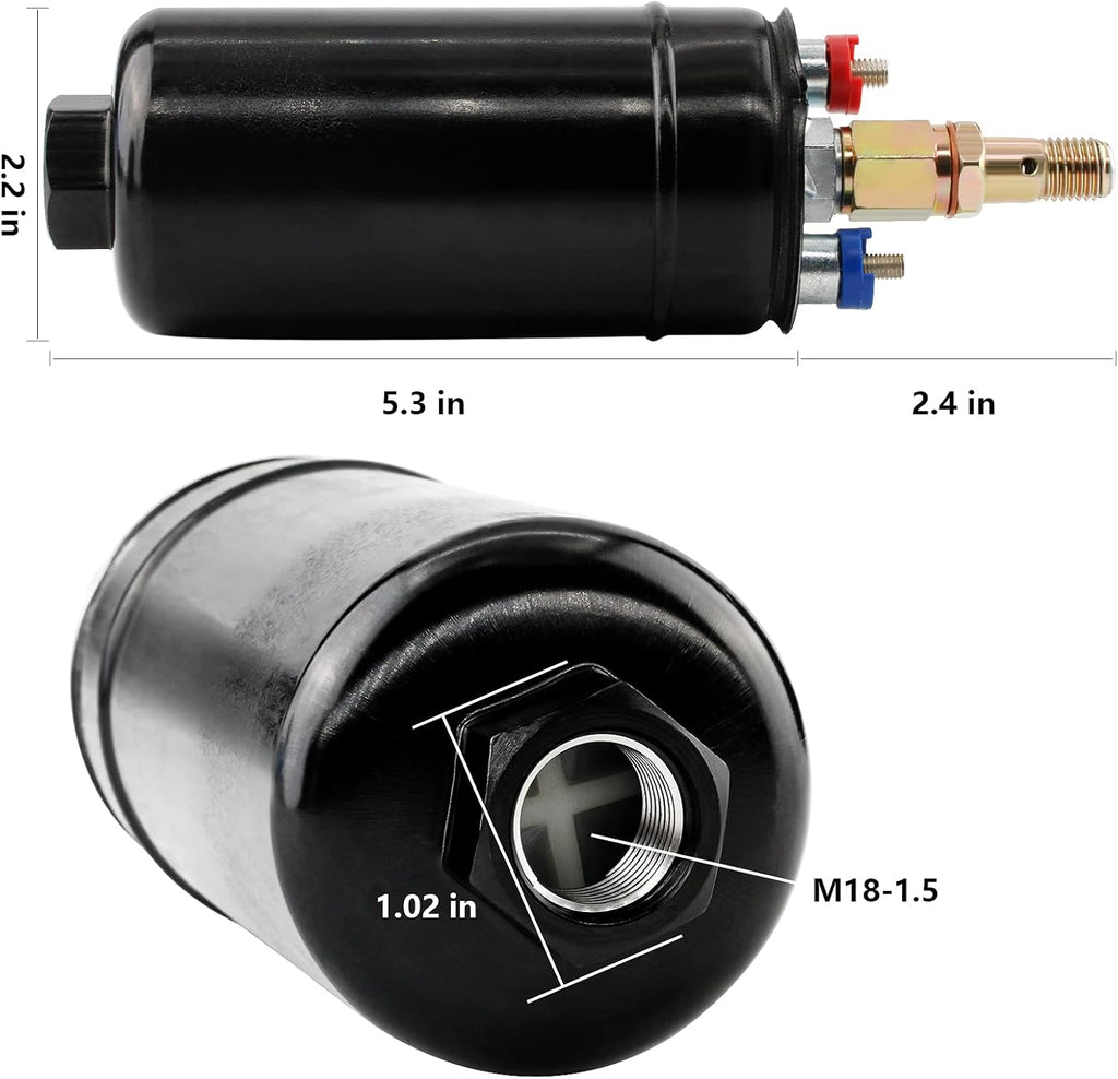 300LPH External Fuel Pump 12V 145psi Pack of 2 T84037