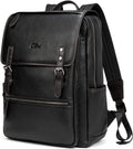 Genuine Leather Laptop Backpack Black U6248