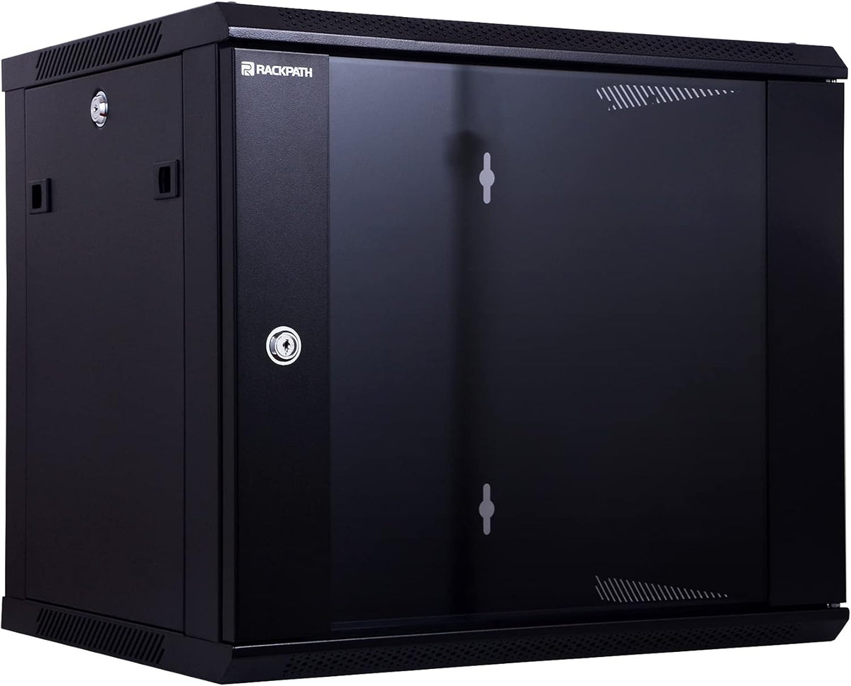 9U Wall Mount Server Cabinet Network Rack Enclosure, Black J2734